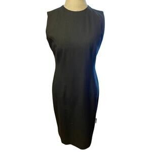 Tavora Womens Sleeveless Black Sheath Dress Lined With Back Zip Size Petite 10